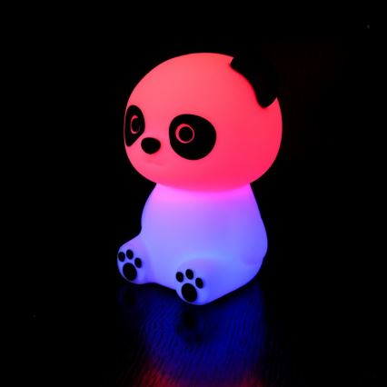 MegaLight - Lámpara infantil táctil LED RGB regulable y recargable PADDY PANDA LED/5V