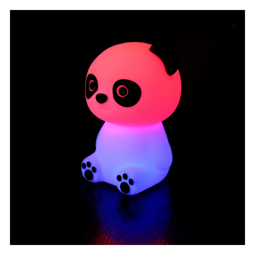 MegaLight - Lámpara infantil táctil LED RGB regulable y recargable PADDY PANDA LED/5V