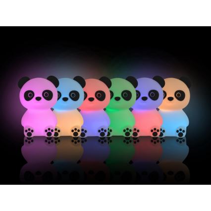 MegaLight - Lámpara infantil táctil LED RGB regulable y recargable PADDY PANDA LED/5V
