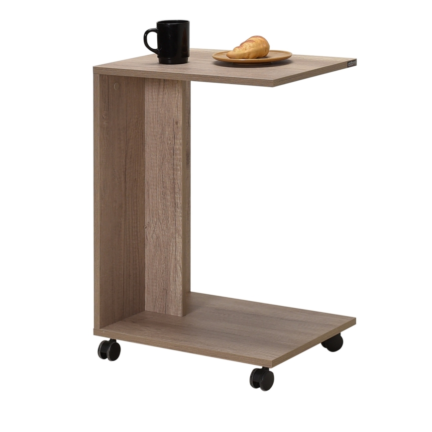 Mesa auxiliar 65x35 cm marrón