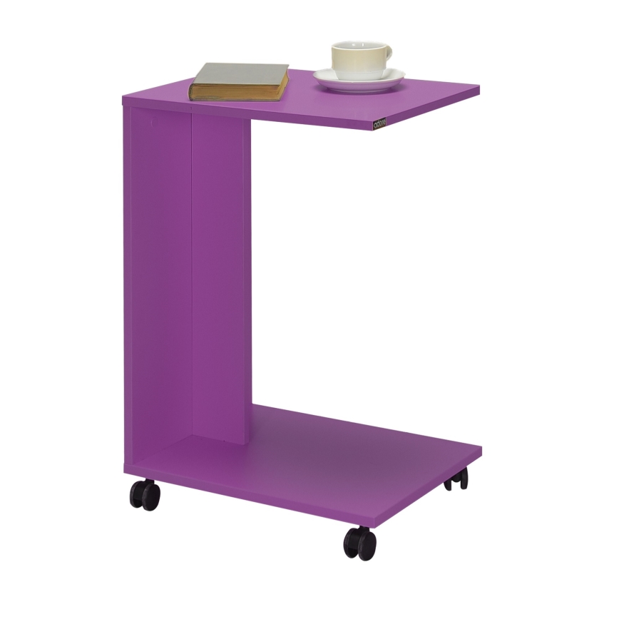 Mesa auxiliar 65x35 cm morada