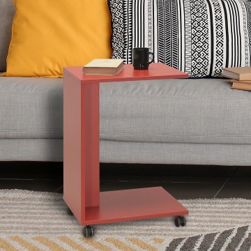 Mesa auxiliar 65x35 cm rojo