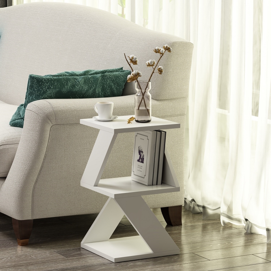 Mesa auxiliar ALBENI 50x30 cm blanco