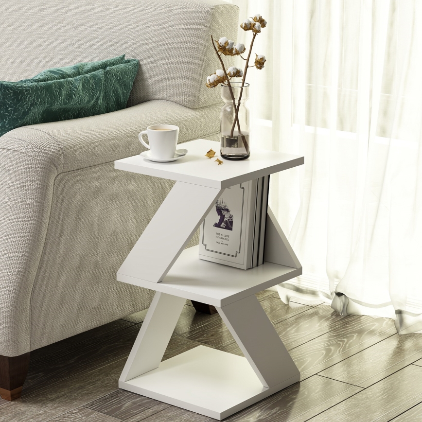 Mesa auxiliar ALBENI 50x30 cm blanco