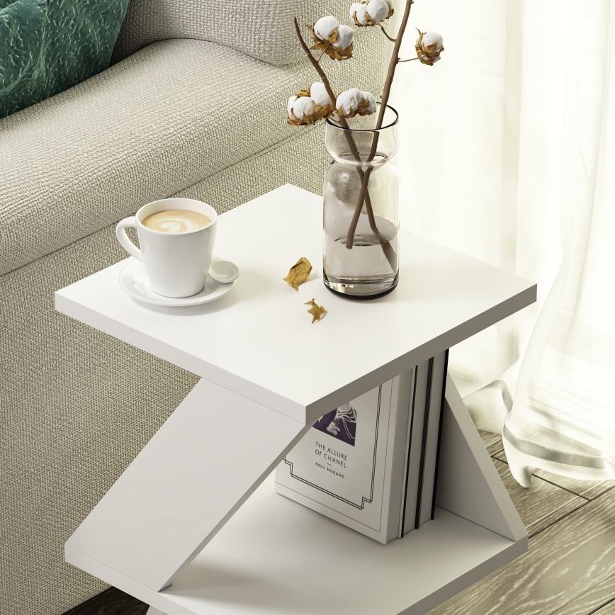 Mesa auxiliar ALBENI 50x30 cm blanco