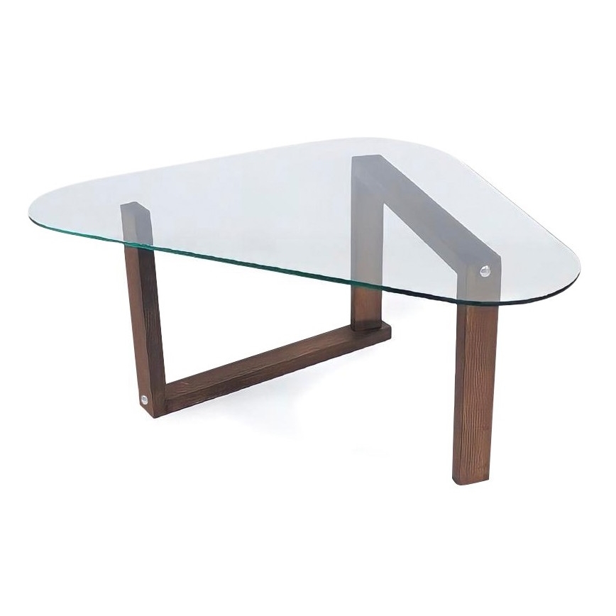 Mesa auxiliar CAM 41x96 cm marrón/transparente
