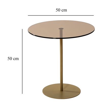 Mesa auxiliar CHILL 50x50 cm dorado/bronce