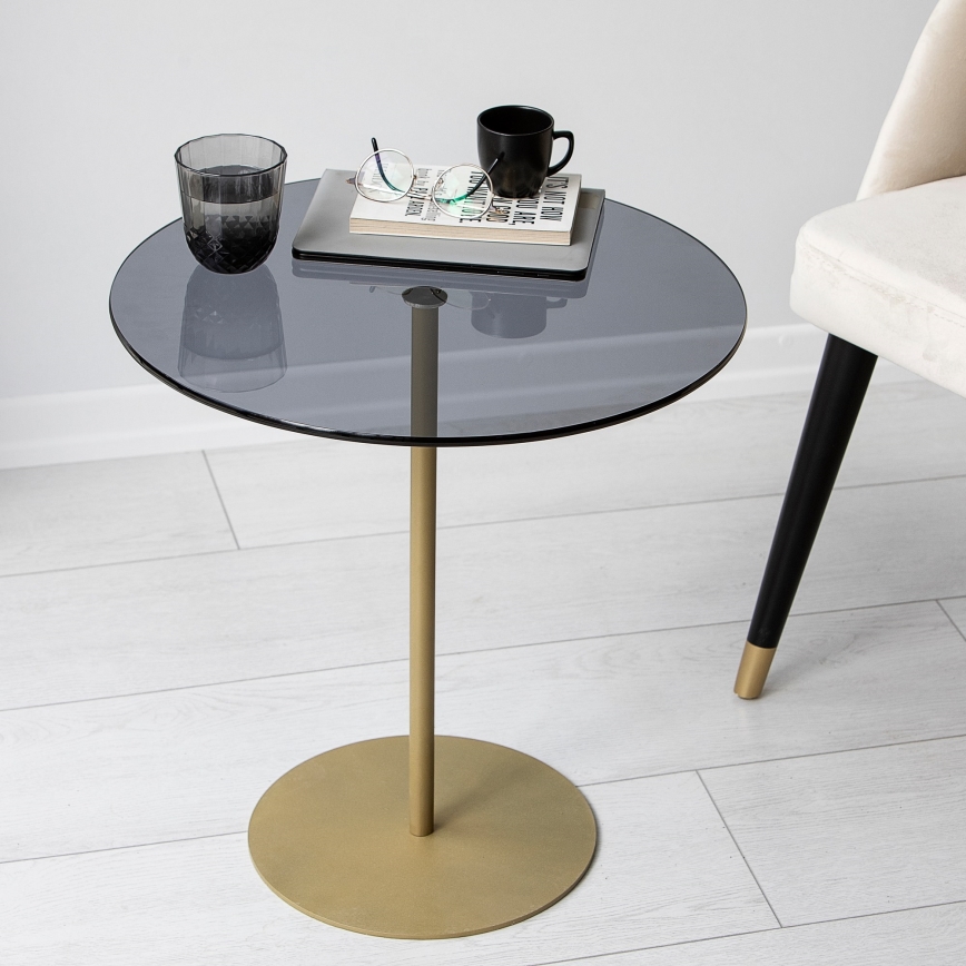 Mesa auxiliar CHILL 50x50 cm dorado/negro