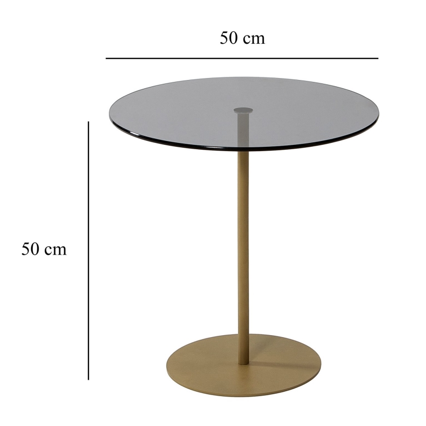 Mesa auxiliar CHILL 50x50 cm dorado/negro