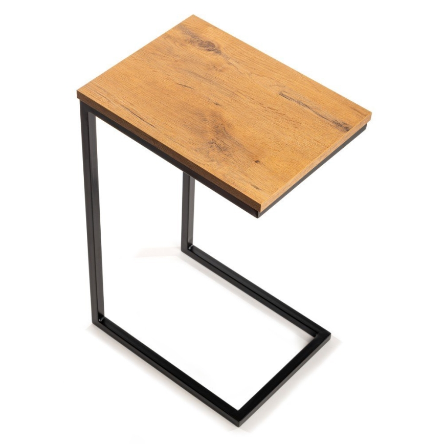 Mesa auxiliar HELPER 57x40 cm negro/marrón