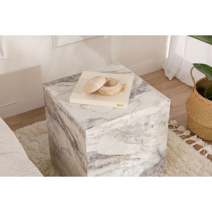 Mesa auxiliar KUP 50x45 cm decoración de mármol