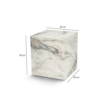 Mesa auxiliar KUP 50x45 cm decoración de mármol
