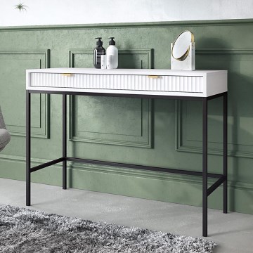 Mesa auxiliar NOVA 77x104 cm blanco/negro