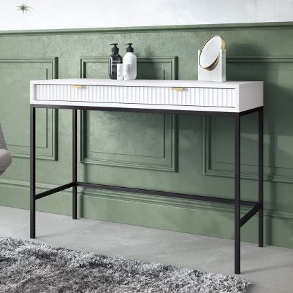 Mesa auxiliar NOVA 77x104 cm blanco/negro