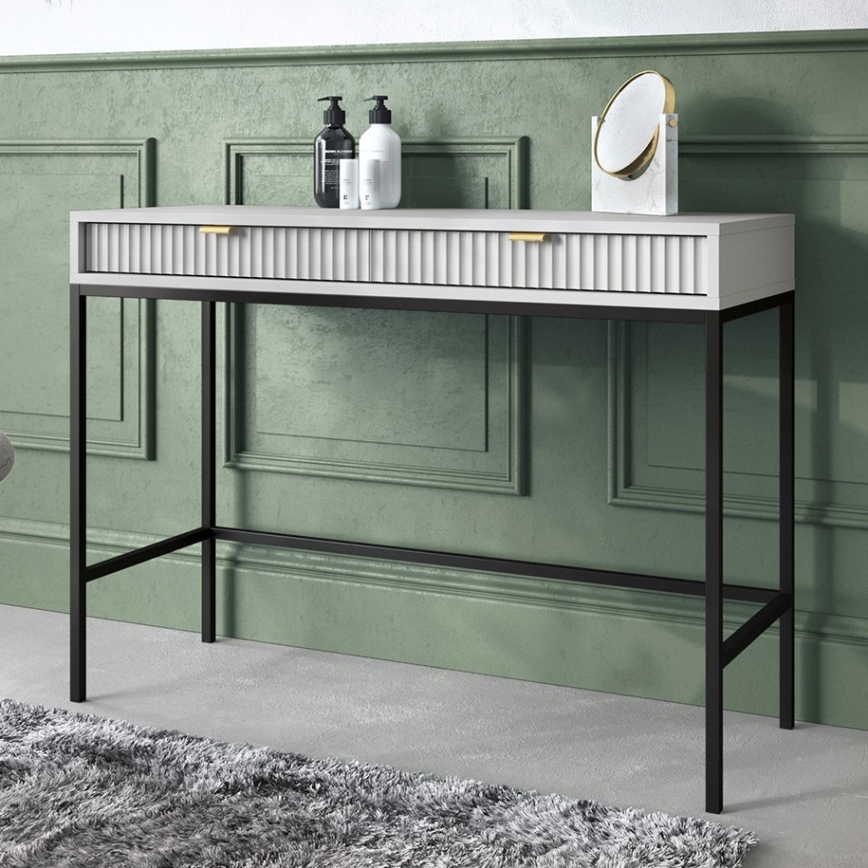 Mesa auxiliar NOVA 77x104 cm gris/negro