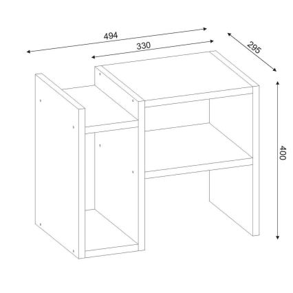 Mesa auxiliar PIYON 40x49,4 cm blanco