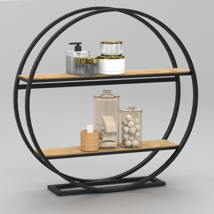 Mesa auxiliar SHELF diá. 62,5 cm roble