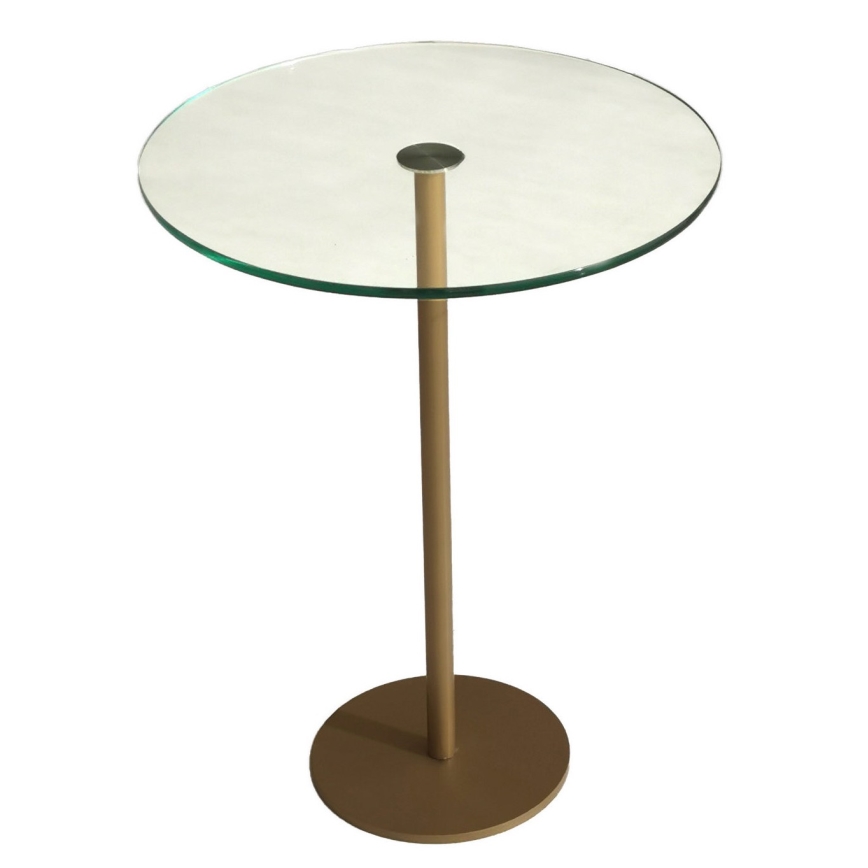 Mesa auxiliar SOCIAL 50x40 cm dorado/transparente