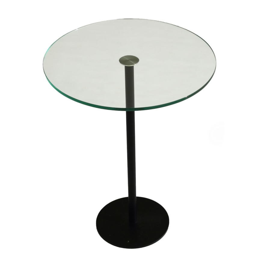 Mesa auxiliar SOCIAL 50x40 cm negro/transparente