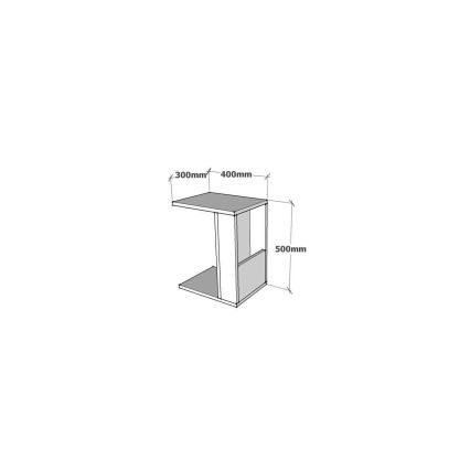 Mesa auxiliar STAR 50x40 cm antracita