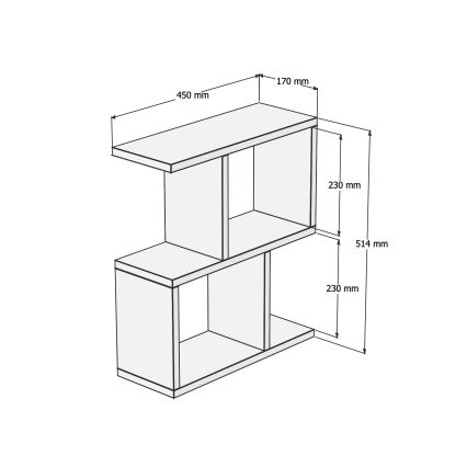 Mesa auxiliar ZET 51,4x45 cm marrón