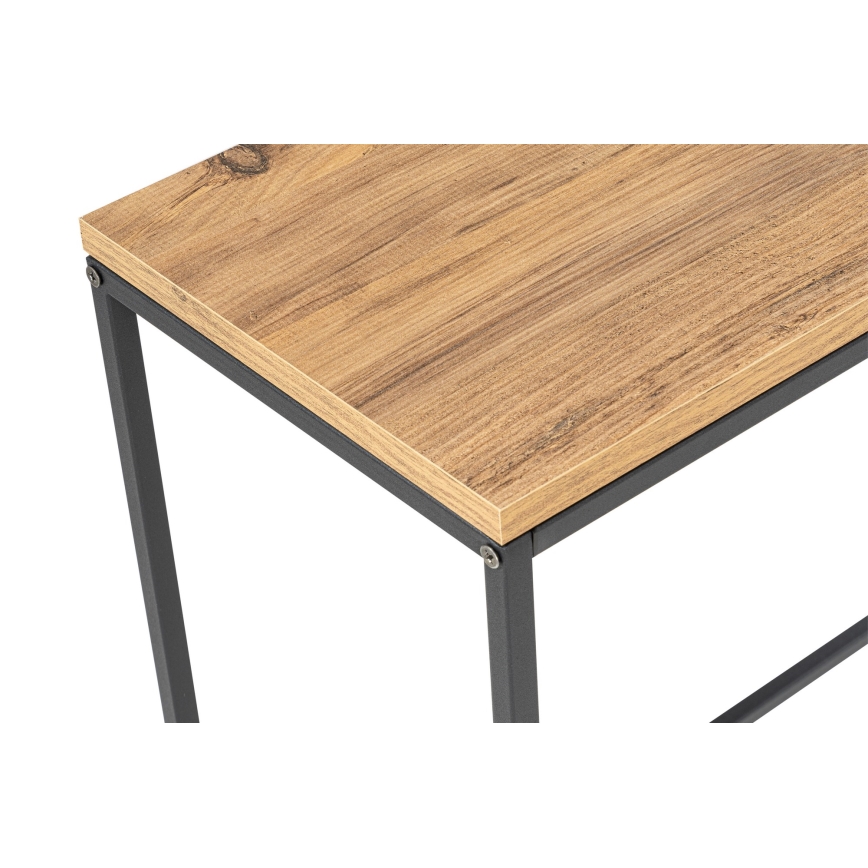 Mesa consola CANVAS 80x100 cm pino atlantic/negro