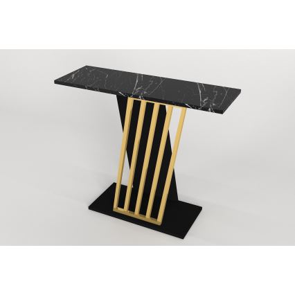 Mesa consola GRAVITY 76,8x90 cm negro/dorado