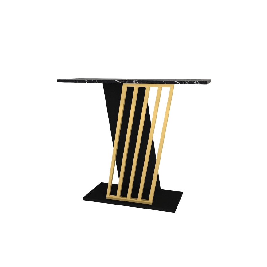 Mesa consola GRAVITY 76,8x90 cm negro/dorado
