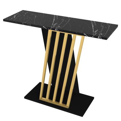 Mesa consola GRAVITY 76,8x90 cm negro/dorado