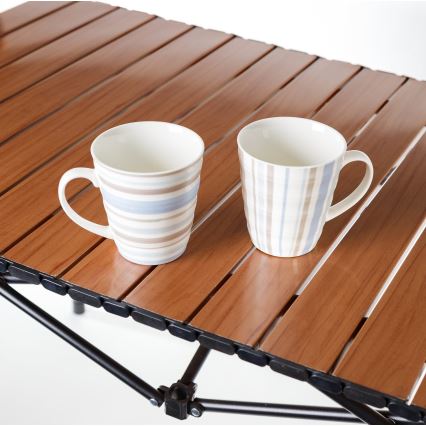Mesa de camping con tablero enrollable 54x93 cm