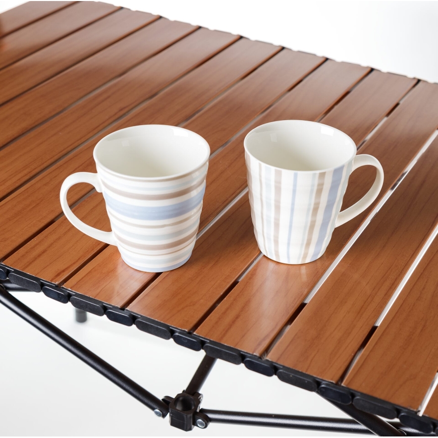 Mesa de camping con tablero enrollable 54x93 cm