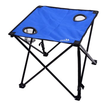 Mesa de camping plegable azul