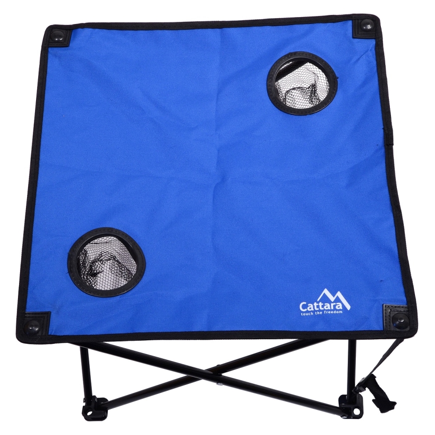 Mesa de camping plegable azul