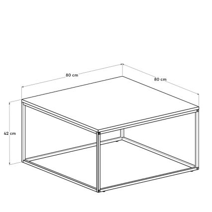 Mesa de centro 42x80 cm marrón