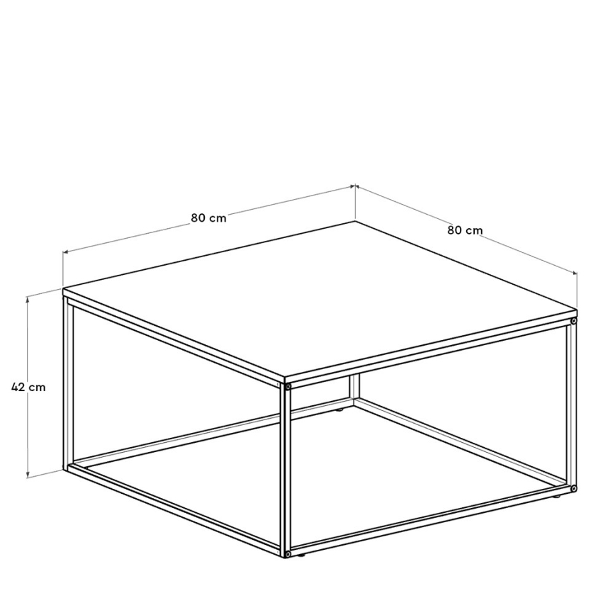 Mesa de centro 42x80 cm marrón