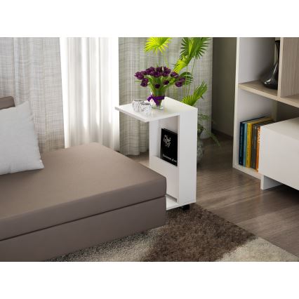 Mesa de centro AFITAB 73x42 cm blanco