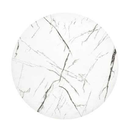 Mesa de centro ANTICA 41x55 cm negro/decoración de mármol