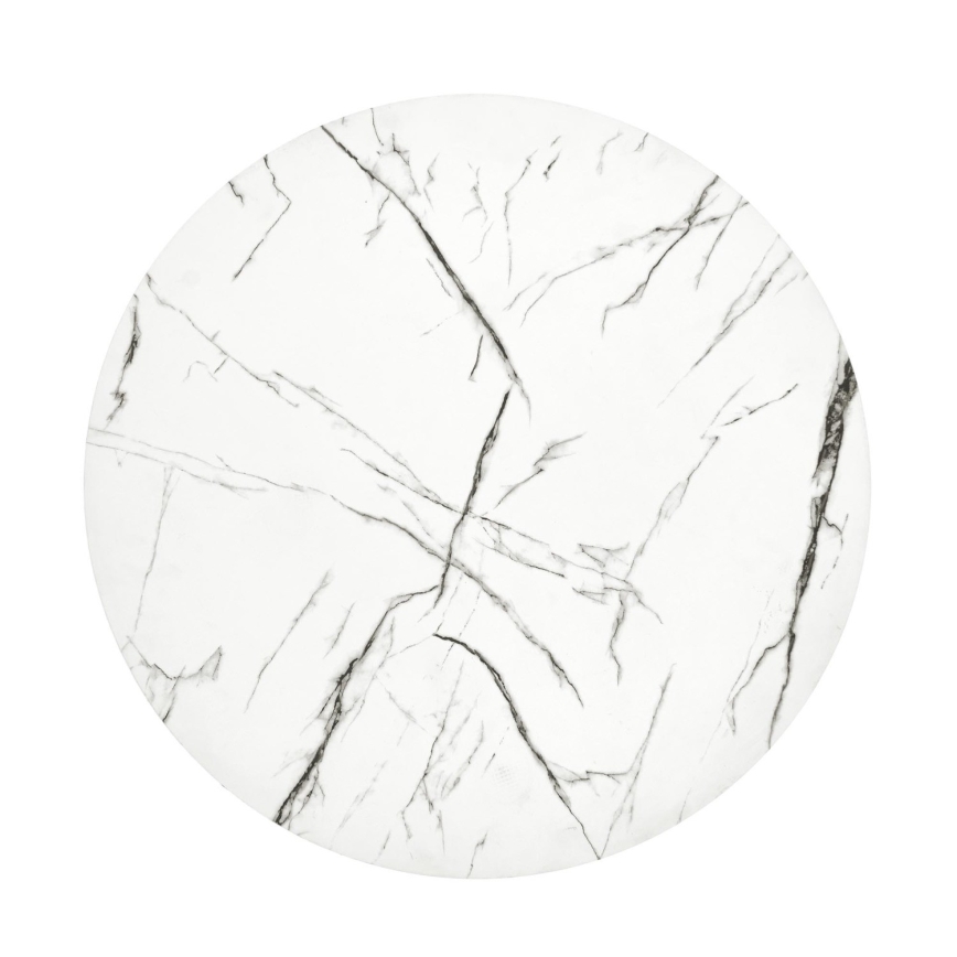 Mesa de centro ANTICA 41x55 cm negro/decoración de mármol