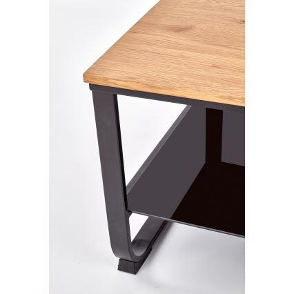 Mesa de centro ARTIGA 45x105 cm negro/beige