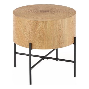 Mesa de centro BROOKLYN 45x45 cm negro/beige