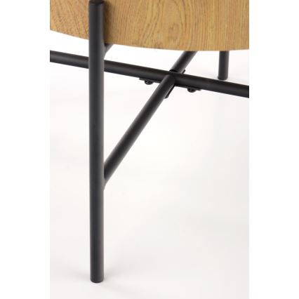 Mesa de centro BROOKLYN 45x45 cm negro/beige