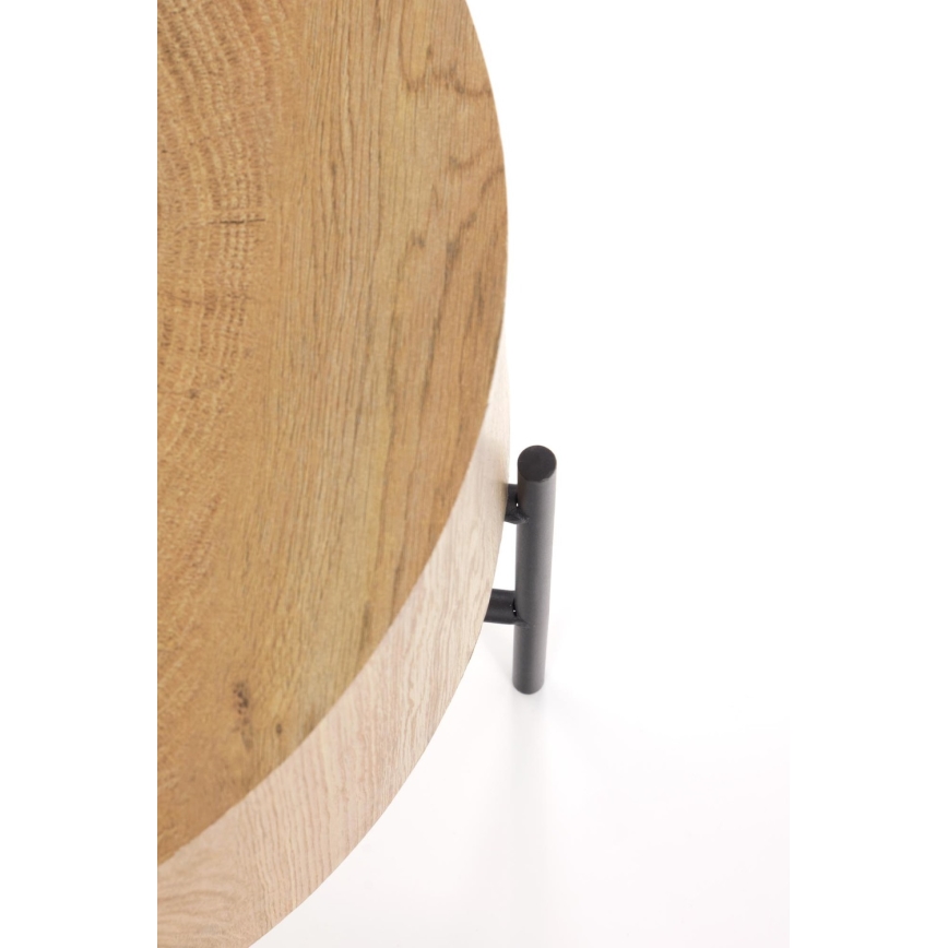 Mesa de centro BROOKLYN 45x45 cm negro/beige