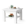 Mesa de centro/comedor plegable con tablero elevable CALEB blanco