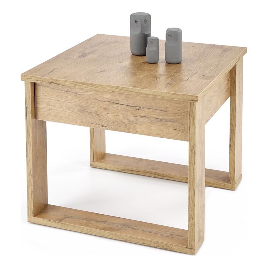 Mesa de centro con cajón NEA 52x60 cm roble wotan