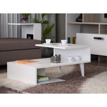 Mesa de centro CONCETTA 40x90 cm blanco