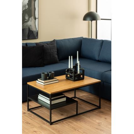 Mesa de centro CORA roble/negro