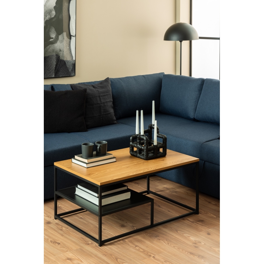 Mesa de centro CORA roble/negro