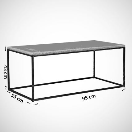 Mesa de centro COSCO 43x95 cm blanco