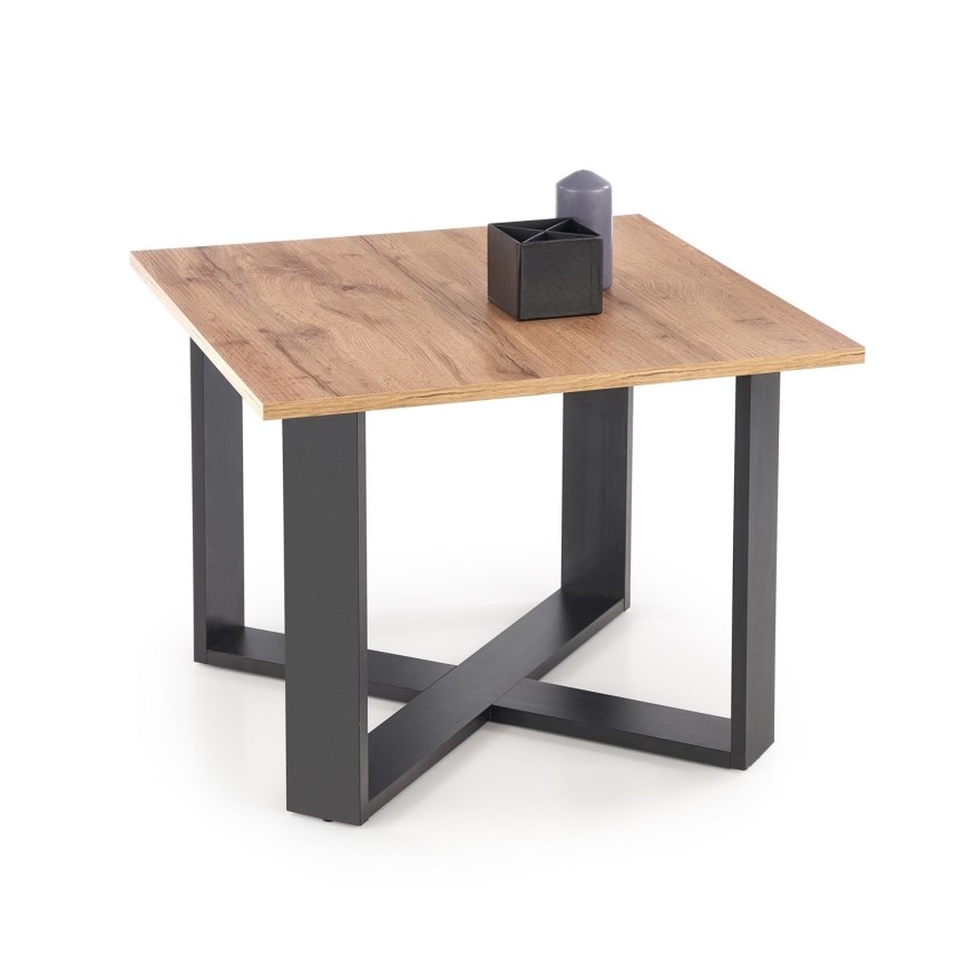 Mesa de centro CROSS 67x50 cm negro/marrón