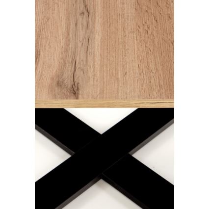 Mesa de centro CROSS 67x50 cm negro/marrón